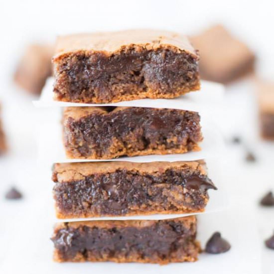 Flourless Chocolate Chip Brownies