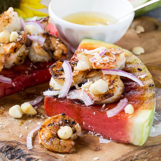 Grilled Watermelon and Shrimp