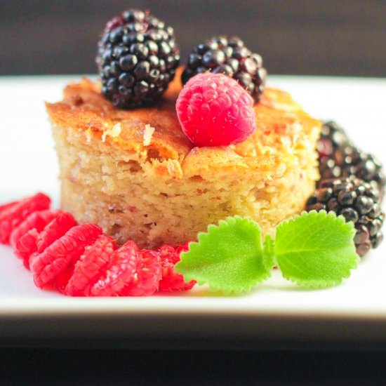Low carb blueberry banana cake