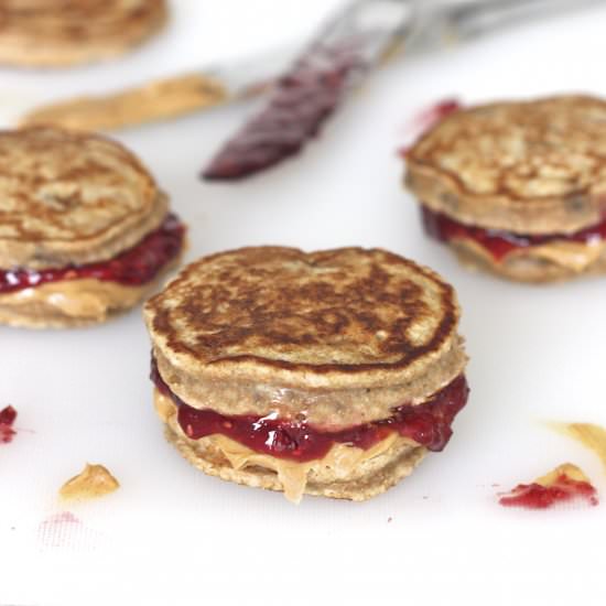 PB&J Banana Pancake Sandwiches