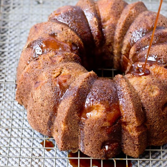 Vanilla Bean Bourbon Nectarine Cake