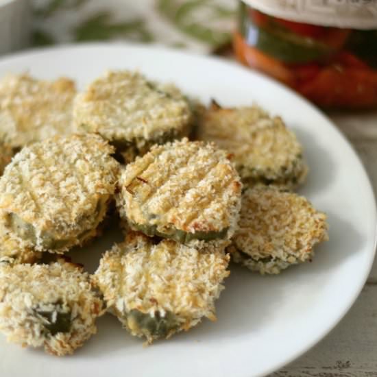 Baked Pickles with Ranch Dressing