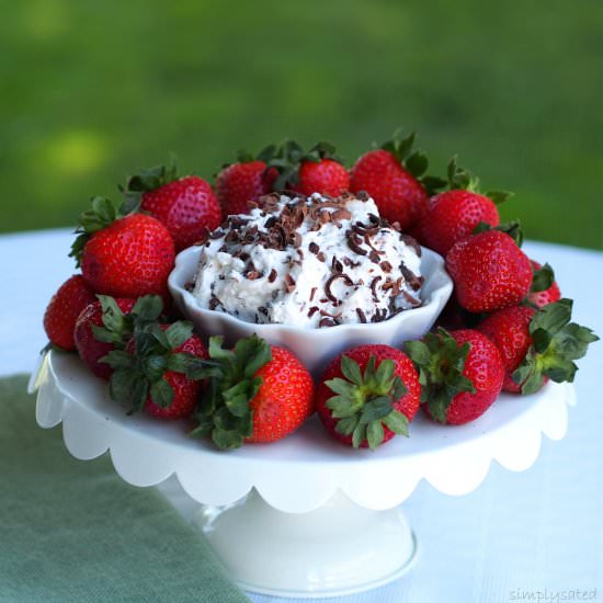 Strawberries with Cream & Chocolate