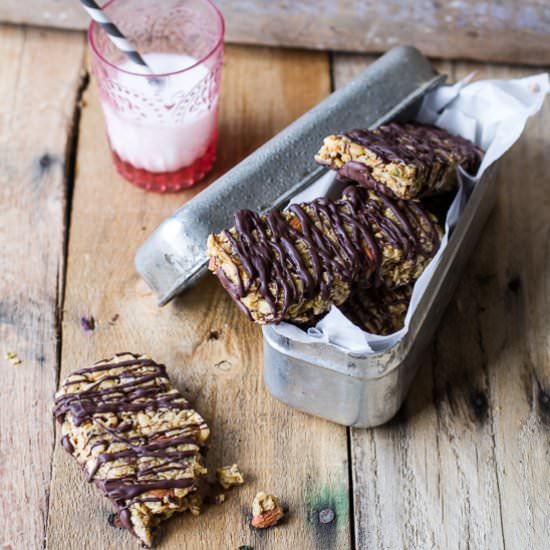 Chocolate Dipped Zucchini Granola