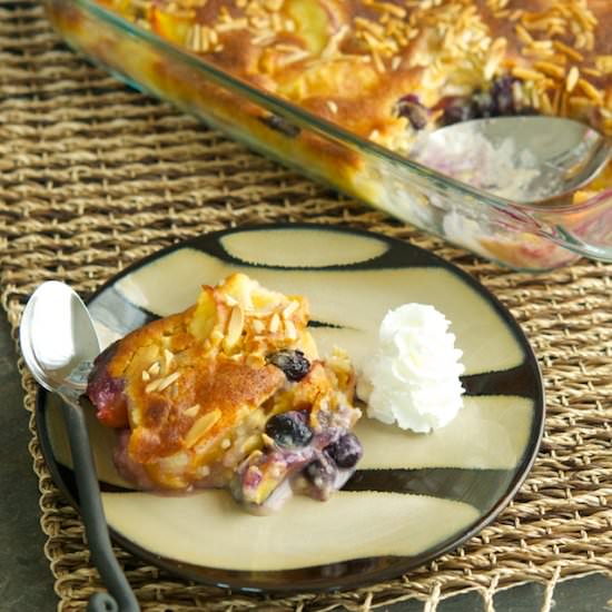 Peach and Blueberry Cobbler