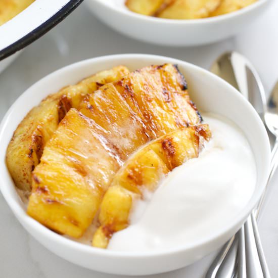 Cinnamon Glazed Grilled Pineapple