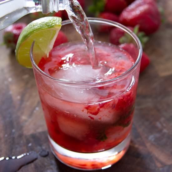 Strawberry Basil Gin Cocktail