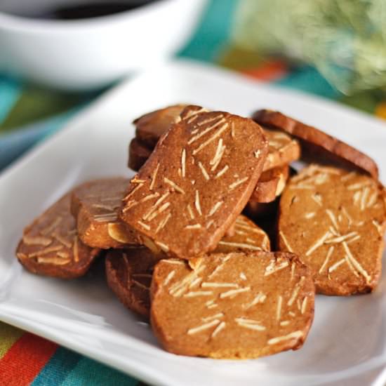 Coffee Almond Cookies