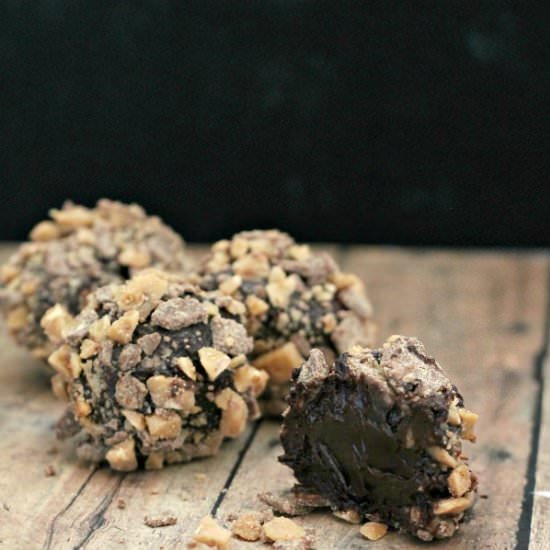 Dark Chocolate Toffee Truffles