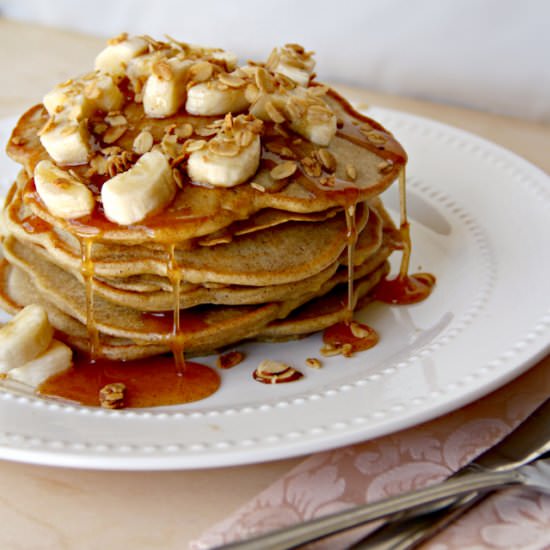 Mango Pancakes Honey/Cinnamon Syrup