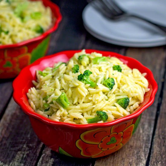3 Cheese Orzo with Broccoli