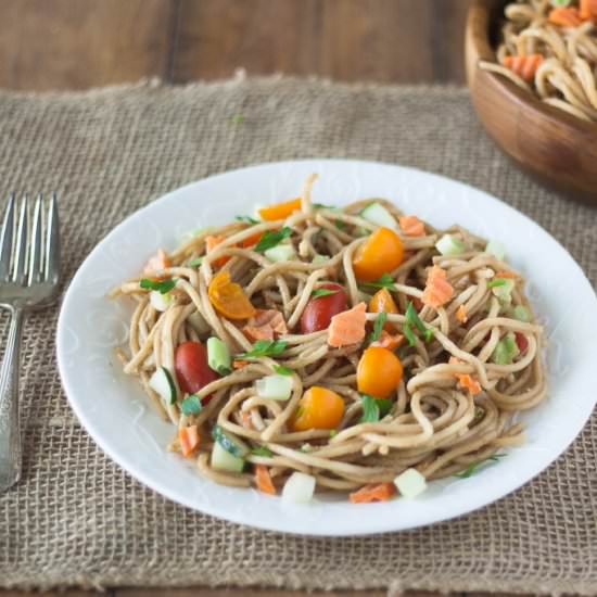 Cold Sesame Noodles with Veggies