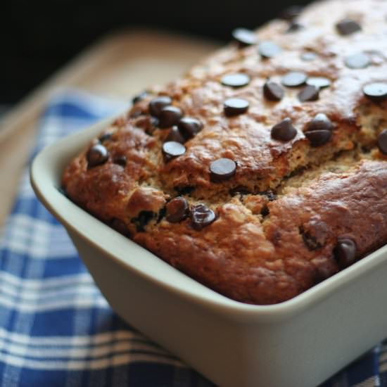 Blueberry Chocolate Banana Bread