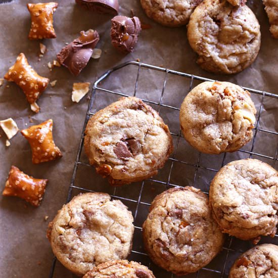 PB Pretzel Chocolate Cookies