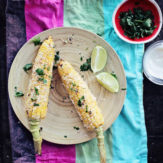 Mexi-Indian Grilled Corn