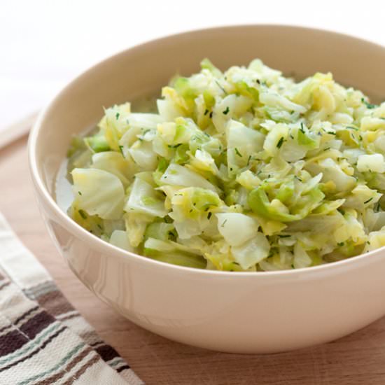 Young Cabbage with Butter and Dill