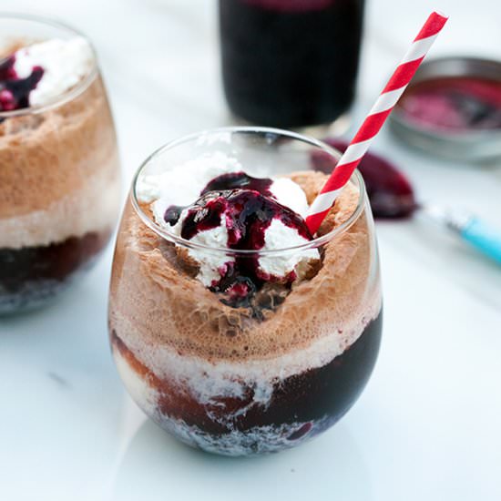 Fresh Cherry Cola Floats
