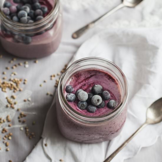 Blueberry Maple Buckwheat Pudding