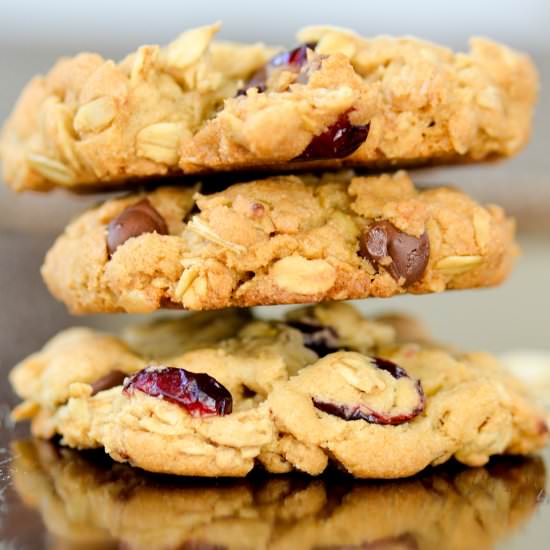 Cranberry Chocolate Cowboy Cookies