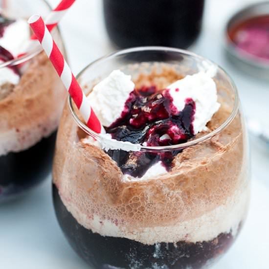 Fresh Cherry Cola Floats