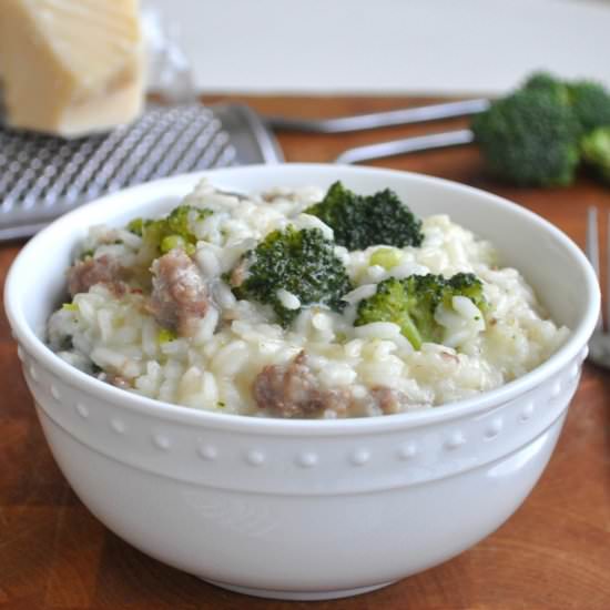 Risotto with Sausage and Broccoli