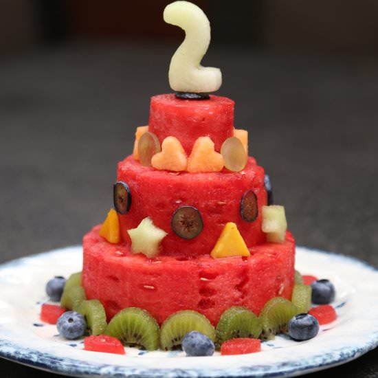 Watermelon Cake with Fresh Fruits