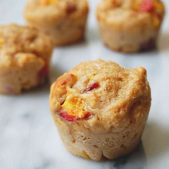 Peach Pie Greek Yogurt Muffins