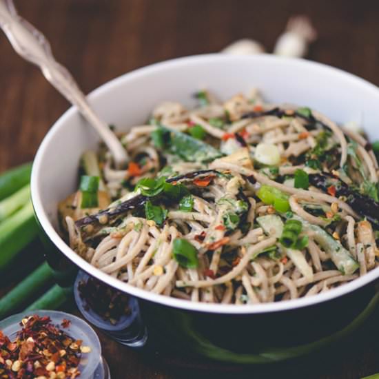 Sesame Soba with Eggplant