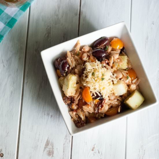 Mediterranean Orzo and White Bean