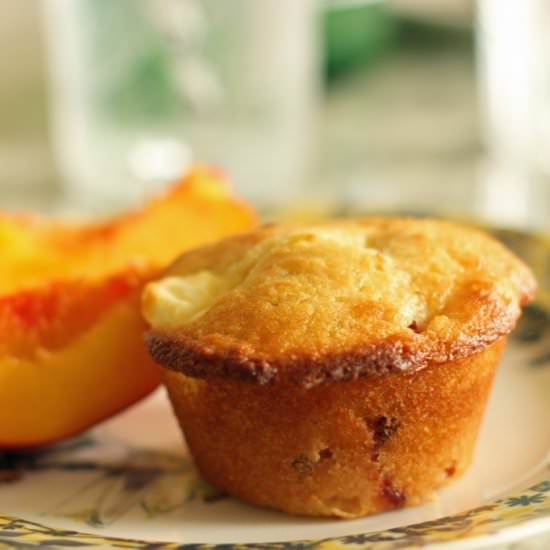 Cream Cheese and Nectarine Muffins