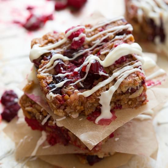 No-Bake Cran Raspberry Bars