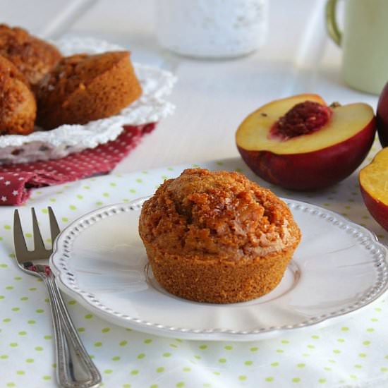 Whole Wheat Peach Muffins