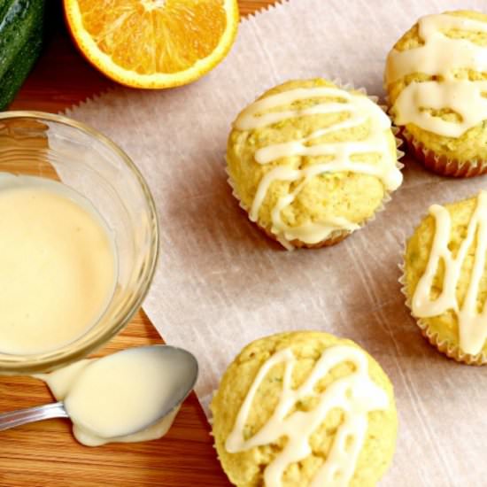 Glazed Orange Zucchini Muffins