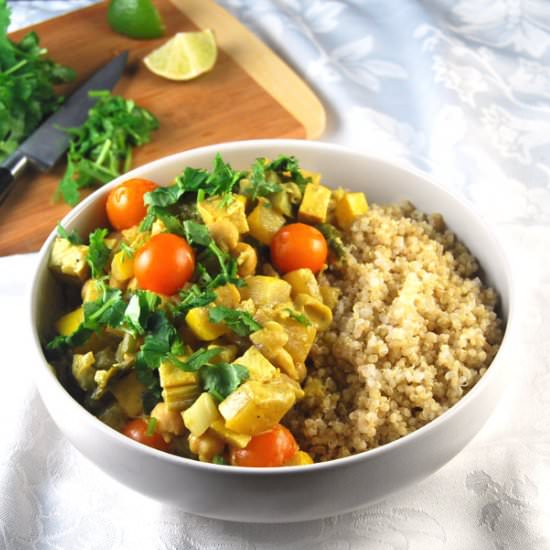 Tofu Curry With Chickpeas
