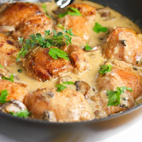 Creamy Chicken and Mushroom Skillet
