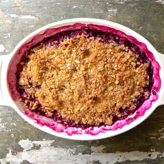 Blueberry Rhubarb Crisp