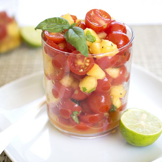 Cherry Tomato Peach Salsa