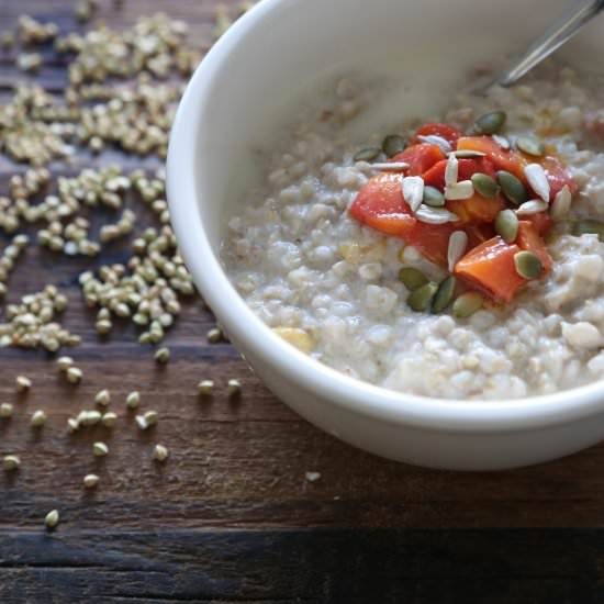 Peach Buckwheat Porridge