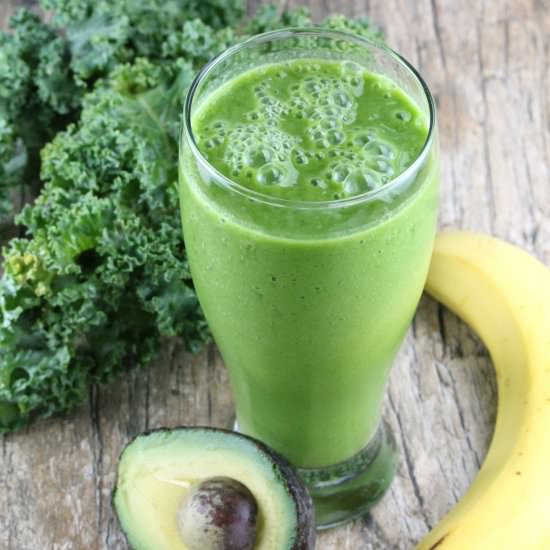 Kale-Avocado-Banana Smoothie