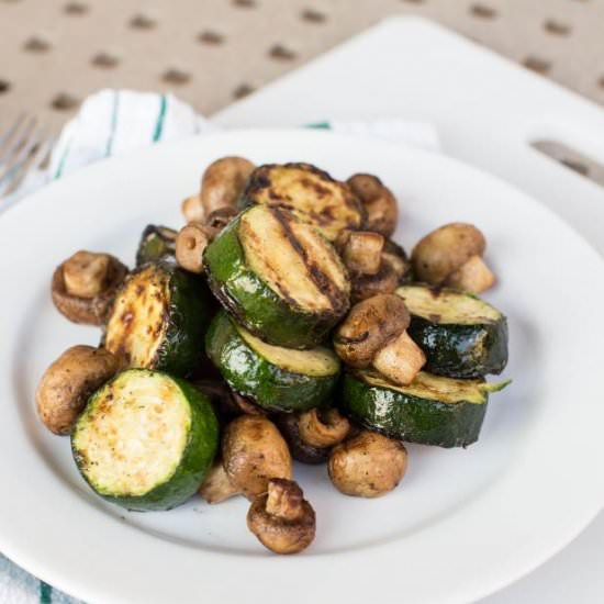 Grilled Zucchini and Mushrooms