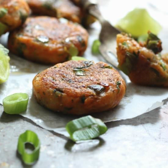 Spring Onion And Cheese Cakes