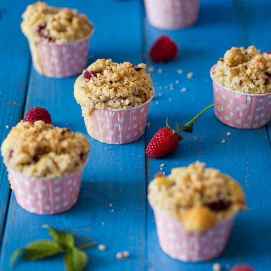 Raspberry Almond Muffins