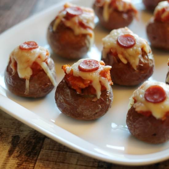 Pizza Stuffed Mini Potatoes
