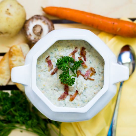 Baby Bella Mushroom & Potato Soup