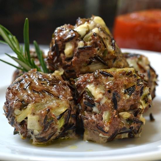 Blue Cheese and Rosemary Meatballs