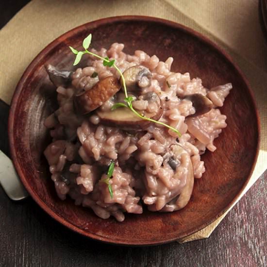 Red Wine Mushroom Risotto