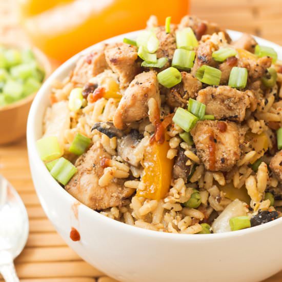 Sriracha Chicken Fried Rice
