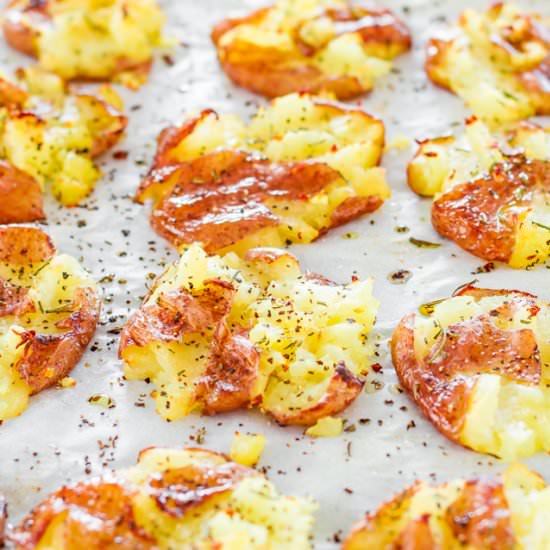 Smashed Rosemary Potatoes