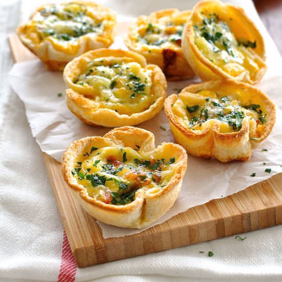 Mini Quiche Toast Cups