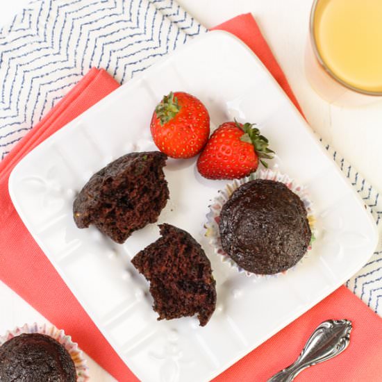 Chocolate Zucchini Muffins